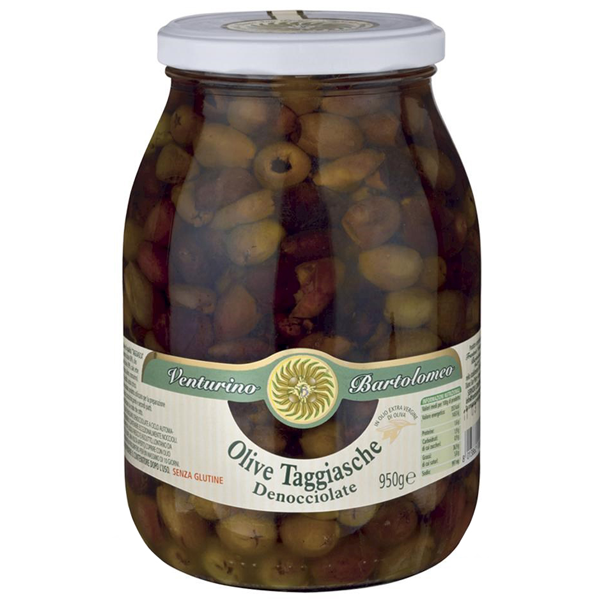 Taggiasca-Oliven in nativem Olivenöl extra