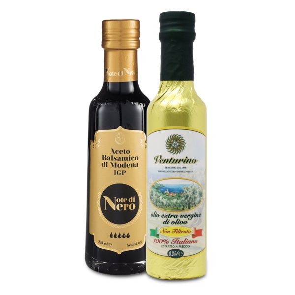 Geschenkset Balsamico-Essig und Olivenöl