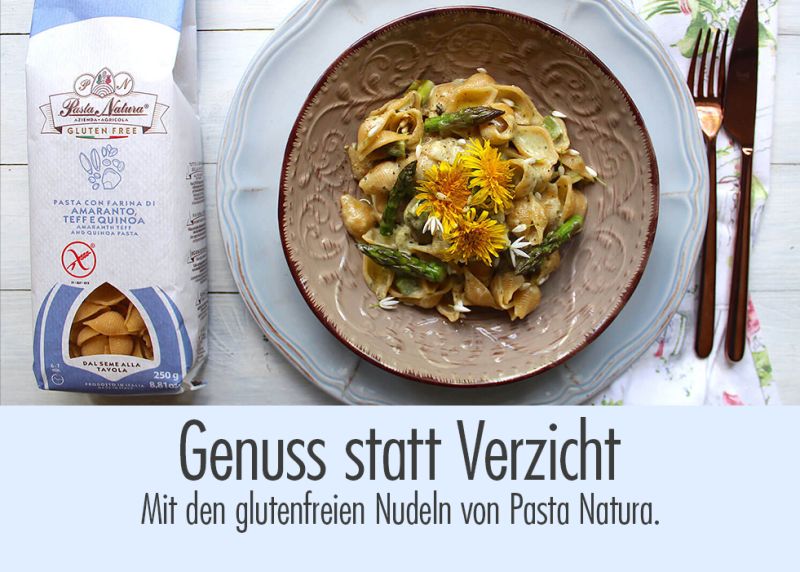 Banner für Glutenfreie und Vegane Pasta von Pasta Natura
